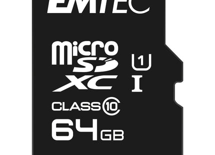 EMTEC 64GB UHS-I U1 EliteGold MicroSD Memory Card with Adapter