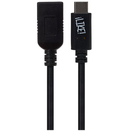 Maplin USB-C to USB-A 3.1 Gen 1 Female Adapter - Black, 14cm