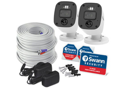 Swann 1080P Wired DVR CCTV Add-On Bullet Camera - Pack of 2