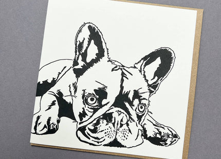 French Bulldog Letterpress Card