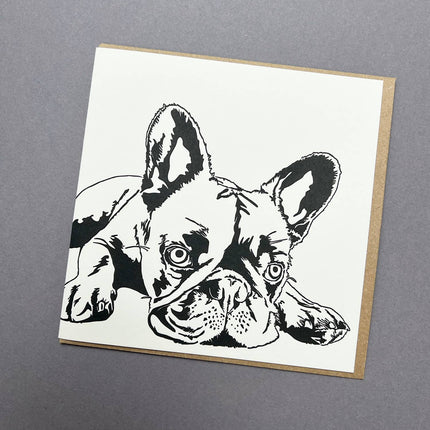 French Bulldog Letterpress Card