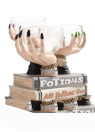 Broomstick Snack Bowl Stand Witch Hands Snack Bowl Halloween Pumpkin Snack Bowl Stand Halloween Party Creative Snack Basket