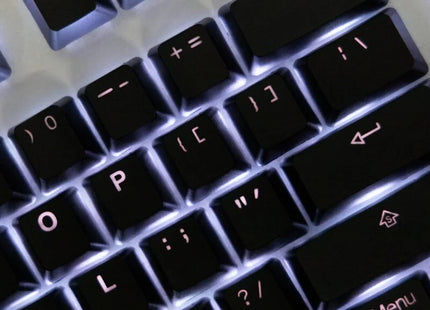 Tai-Hao Double Shot PBT Backlit Keycaps 108-Keys Set For Cherry MX Switch - Black