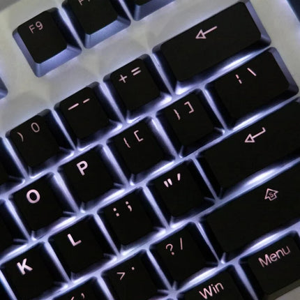 Tai-Hao Double Shot PBT Backlit Keycaps 108-Keys Set For Cherry MX Switch - Black