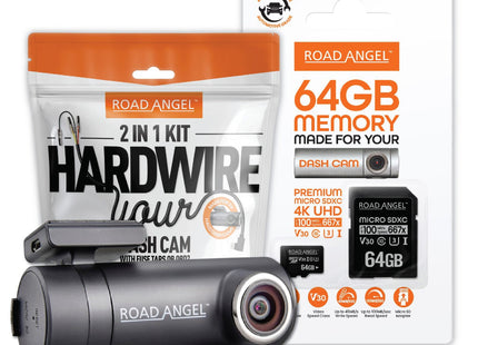 Road Angel Halo Drive 2 Deluxe 1440p Dash Cam with 64GB SD Card & Hardwire Kit