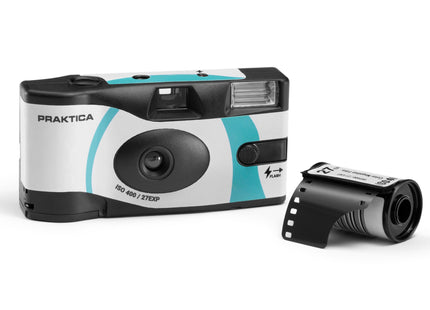 Praktica Single Use Disposable Colour Film Camera with Flash - Blue