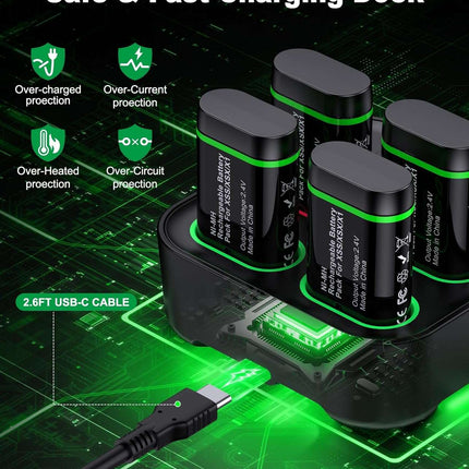 Xbox One/Series X|S Controller Rechargeable Battery Pack 6x3600mWh High Capacity