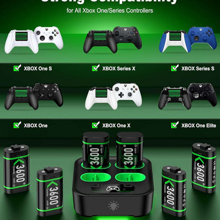 Xbox One/Series X|S Controller Rechargeable Battery Pack 6x3600mWh High Capacity