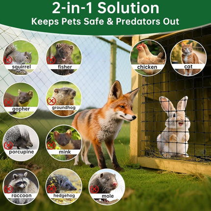 1M x 25M Green PVC Wire Mesh Fence Heavy Duty Rust Proof Garden Fencing Roll