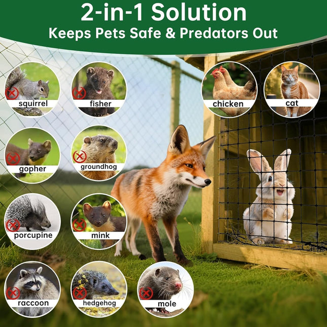 1M x 25M Green PVC Wire Mesh Fence Heavy Duty Rust Proof Garden Fencing Roll