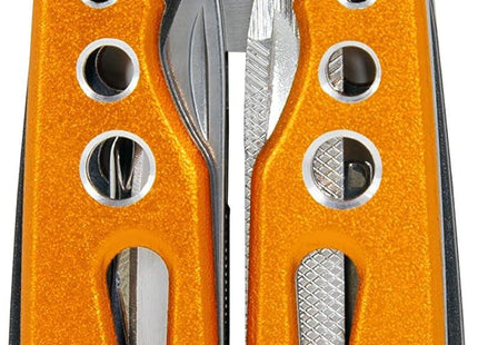 Milestone Compact Multi Function Camping Tool - Orange, 6.8 x 3.1 x 1.4 cm