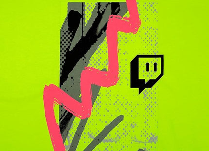 Twitch Long Sleeve Tee Unisex, Regular Fit, Cotton, Neon Yellow Top, Size M