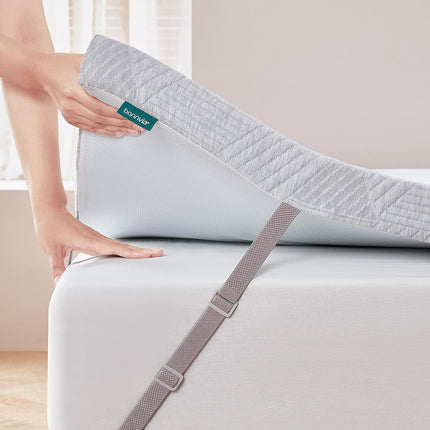 Mattress Topper Super King Bed 180x200x7cm with Bamboo Fibre Cover Bonnvia