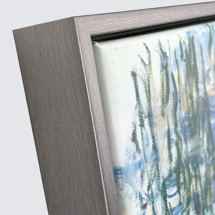 Wieco Art Framed Wall Art Water Lilies by Claude Monet Canvas Print Paintings Reproduction Modern Canvas Wall Art for Home and Office Decoration