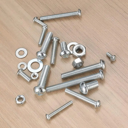 1080 Piece Metric Screws Nuts and Washers Assortment Kit M3 M4 M5 M6 Zinc Plated