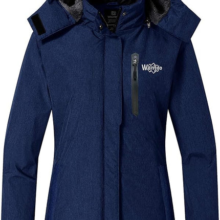 Womens Jacket Hooded Waterproof Winter Ski Snowboarding Size L Wantdo