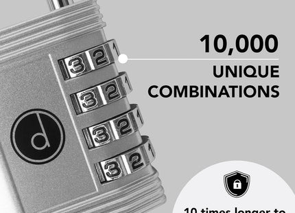 4 Digit Combination Padlock Weatherproof Gym Gate Storage Lock Desired Tools
