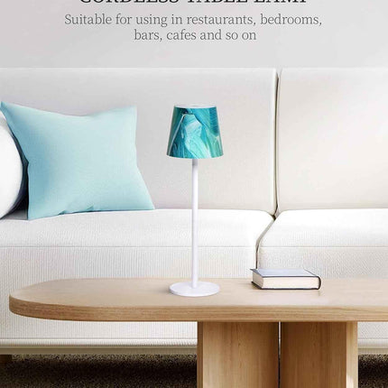 Cordless LED Table Lamp Rechargeable Light IP54 Touch Dimmable Various Colours