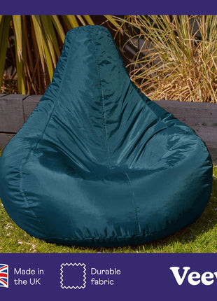 Bean Bag Bazaar Recliner Gaming Bean Bag Chair, Teal Green, Indoor Outdoor Water Resistant Fabric, Large Beanbag with Filling Included, Gaming Chair,