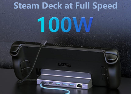 Steam Deck Charging Dock 6-in-1 Docking Station with 4K HDMI TV Monitor Adapter