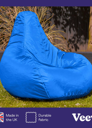 Bean Bag Bazaar Recliner Gaming Bean Bag Chair, Blue, Indoor Outdoor Water Resistant Fabric, Large Beanbag with Filling Included, Gaming Chair,