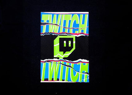 TWITCH Graphic T-Shirt, Regular Fit, 100% Cotton, Black
