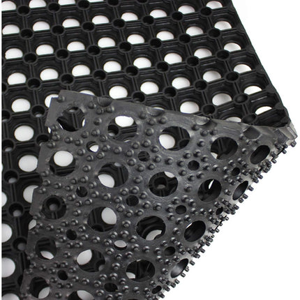 Ultralux Large Heavy Duty Rubber Floor Mat, Anti-Slip, 150x100cm, Drainage
