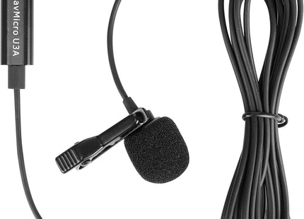 Saramonic Lavalier U3A Microphone USB-C for Mobile Devices and PCs Inc 2m Cable