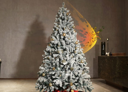 Artificial Christmas Tree 6FT Snow Flocked 850 Tips Metal Stand Asinse