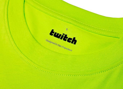 Twitch Long Sleeve Tee Unisex, Regular Fit, Cotton, Neon Yellow Top, Size M
