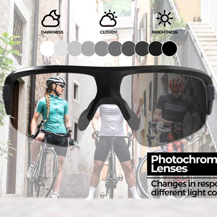 BBB Cycling Photochromic Cycling Glasses I Bifocal Sunglasses Mountain And Road Bike I Lightweight Photochromic Sunglasses With UV Protection I