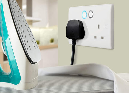 British General Slim Nexus Double Switched 13A Power Socket + Smart Home Control - White