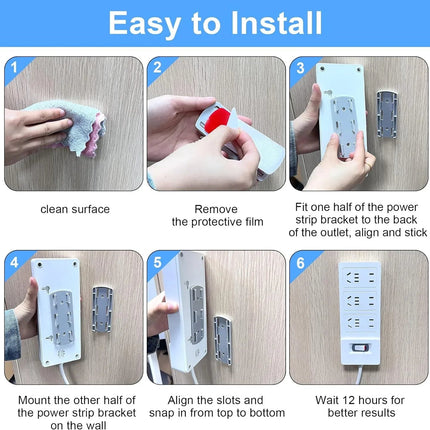 Self-Adhesive Socket Fixer Punch-free Socket Holder Cable Organizer Home Office