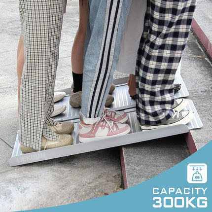 Wheelchair Ramp Folding 121x77cm Aluminium 300kg Capacity Portable LIEKUMM