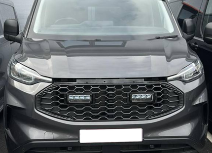 For Ford Transit Custom 2024+ Front Grille with Integrated LED Lights | Gloss Black Upgrade | Van-X
