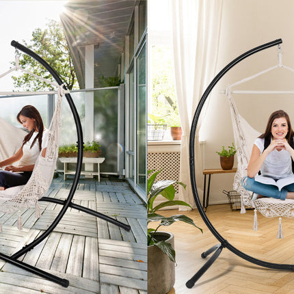 Hammock Chair Stand Only C Shape for Hanging Egg Swing Seat 350lbs GOUTIME