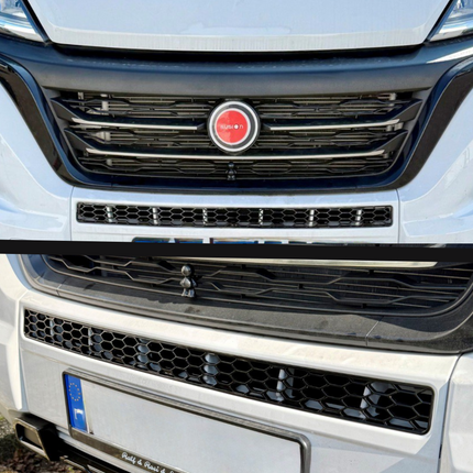 For Vauxhall Movano Bumper Honeycomb - Gloss Black, No Parking Sensors Replacement
