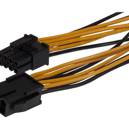 Maplin 6-pin PCIe Male to 8-pin ATX12V Female CPU Connector Lead - 0.15m