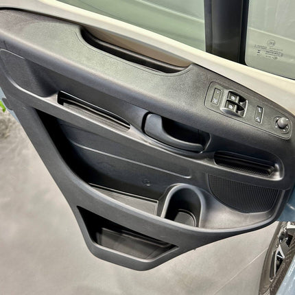 For Vauxhall Movano Rubber Door Liner Pocket Inserts - Black - Van-X