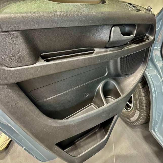 For Fiat Ducato RAM ProMaster Rubber Door Pocket Liner Inserts - Black - Van-X | Premium Door Storage Solution