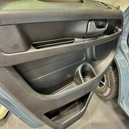 For Vauxhall Movano Rubber Door Liner Pocket Inserts - Black - Van-X