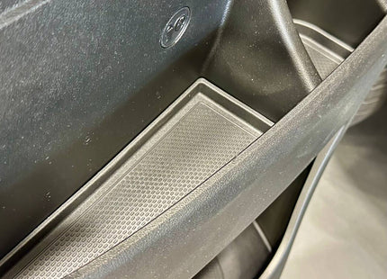 For Vauxhall Movano Rubber Door Pocket Inserts | Black Interior Liner Set | Van-X