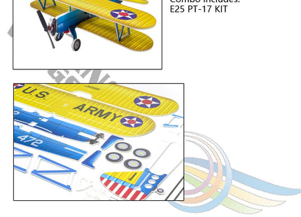 Dancing Wings E25 450mm PT-17 R/C Aircraft Kit