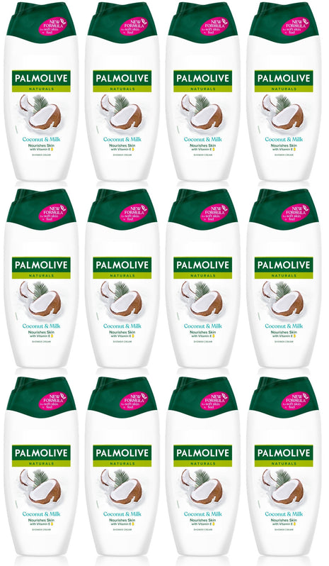 12 x Palmolive Naturals Coconut & Milk Shower Gel And Body Wash 250Ml
