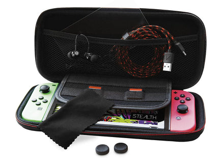 Stealth Ultimate Travel Kit for Nintendo Switch with Case & Charge Cable - Black