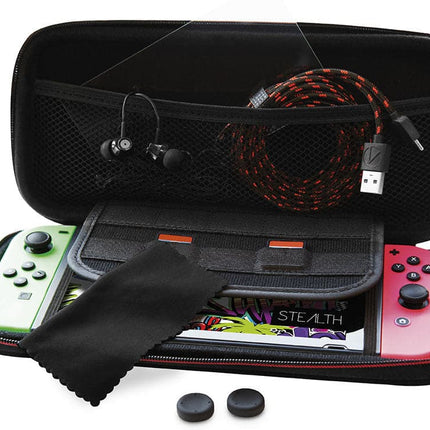 Stealth Ultimate Travel Kit for Nintendo Switch with Case & Charge Cable - Black