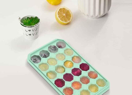 Silicone Ice Cube Trays 2 Pack Stackable Easy-Release BPA Free Cocktail Freezer