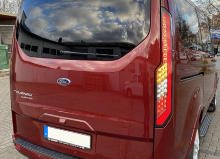 For Ford Transit Custom MK2 LED Rear Tail Lights – Smoked Lenses & Sequential Indicators | Van-X