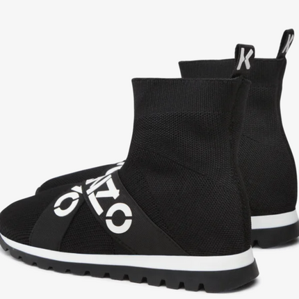 KENZO Sock Sneakers, Logoed Elastic Tape, Sport Trainer UK 2.5 / EU 35