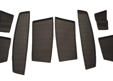 For Vauxhall Vivaro Door Pocket Rubber Inserts & Mats – Black Interior Storage Liners | Van-X